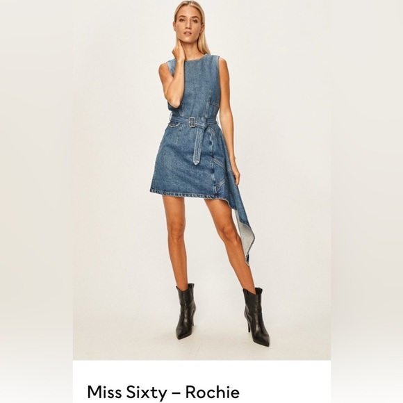 NEW Miss Sixty – Rochie Asymmetrical Denim Dress